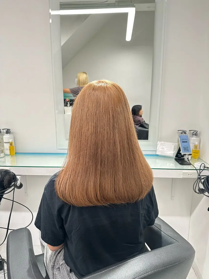 セミロング カラー ヘアカラー トリートメント ヘッドスパ ヘアセット ❄最強かわいいカラー ❄️MINA❄️のヘアスタイル
