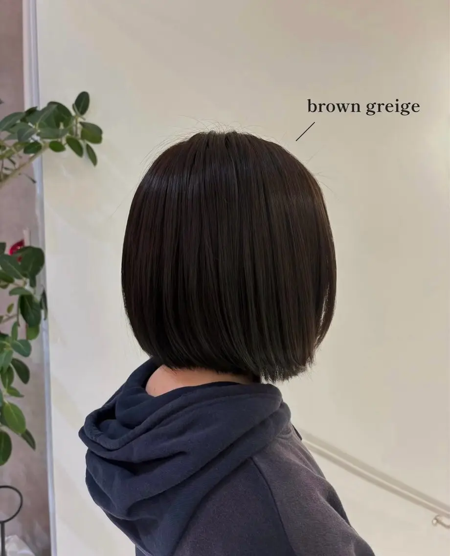 ショート カラー ブラウンカラー 透明感カラー グレージュ こだいら ひめかのヘアスタイル