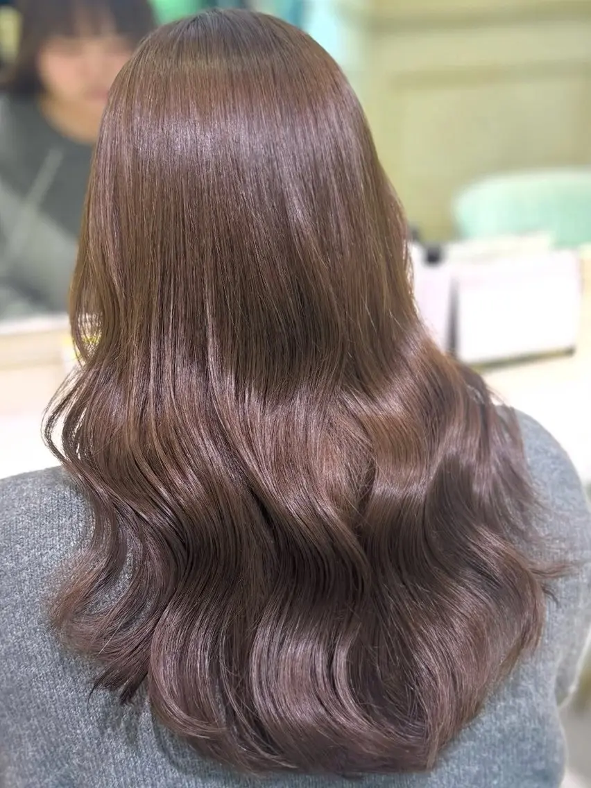 ロング カラー ヘアカラー トリートメント 💖ダブルカラー/ ケアカラー/レナ💖のヘアスタイル