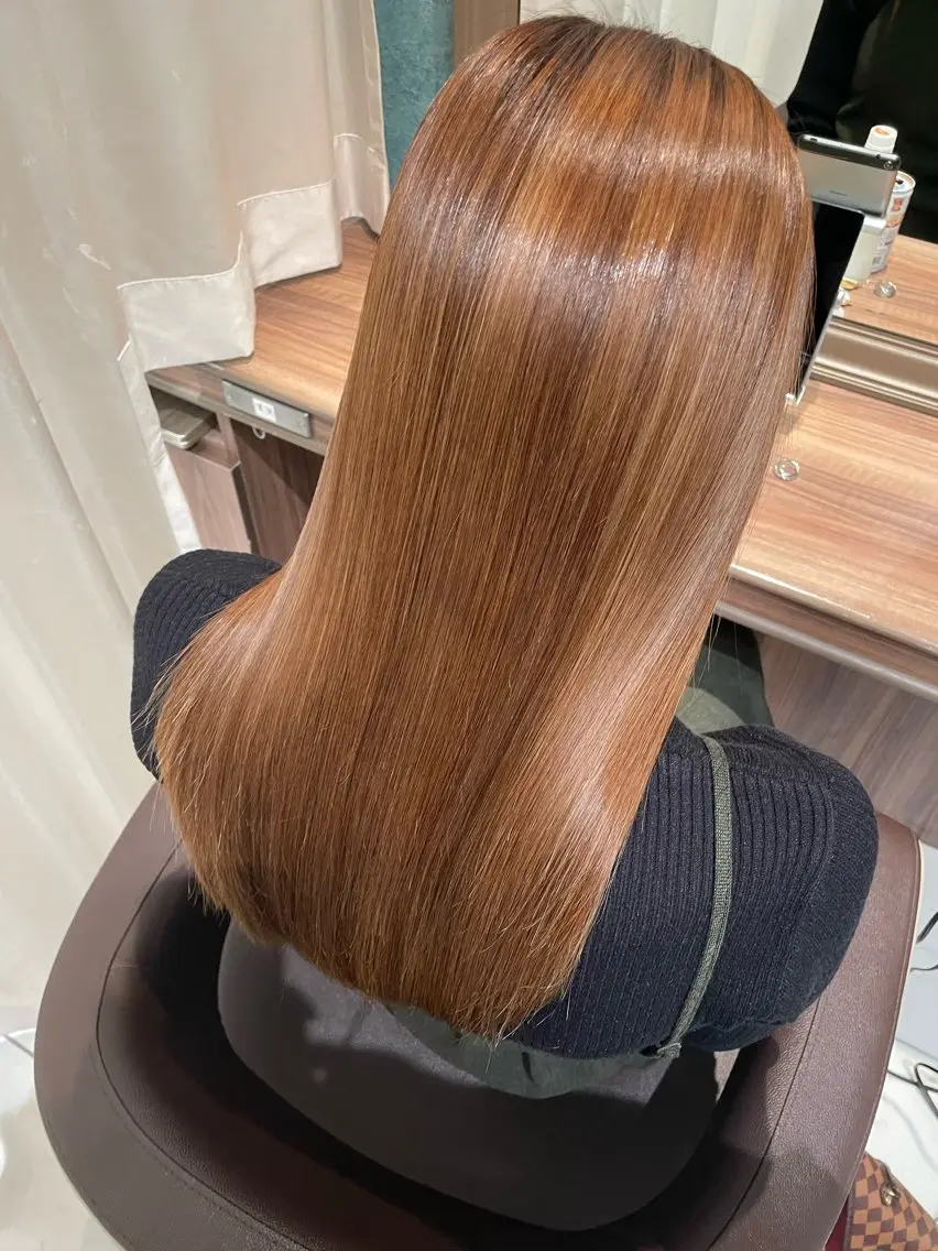 セミロング カラー 髪質改善 ヘアカラー トリートメント 🇰🇷韓国ヘア★ 副店長.쿠리타⭐︎のヘアスタイル