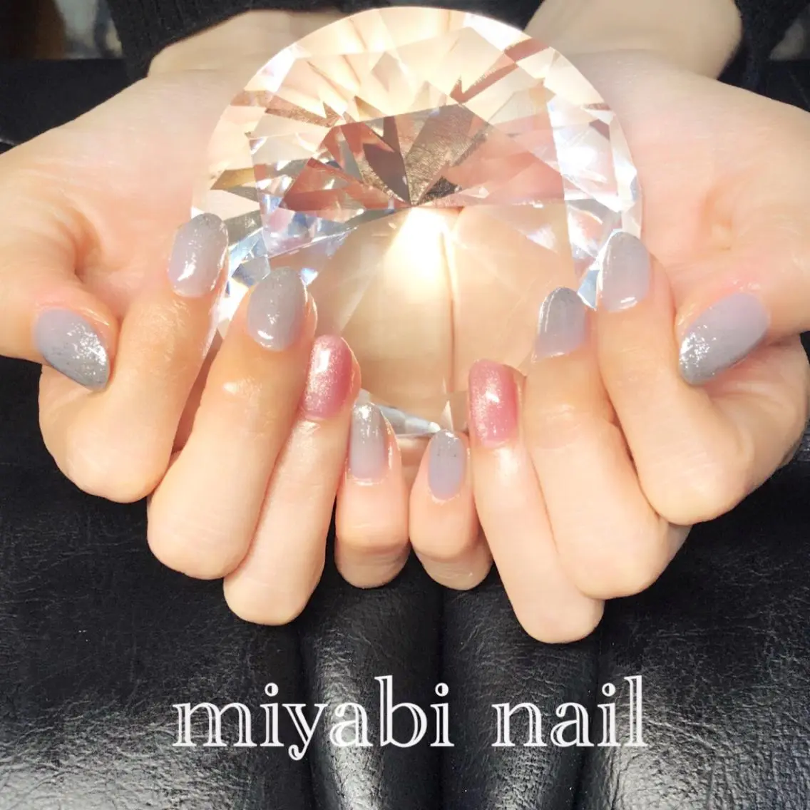 ネイル ラメ(グリッター) マグネットネイル 持ち込み miyabi nail 桂川駅近くのネイルデザイン