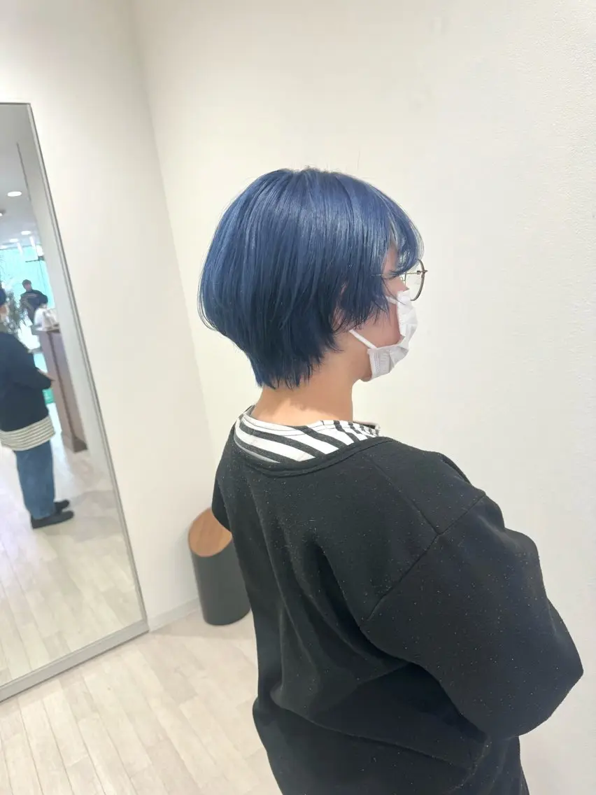 ショート カラー ヘアカラー 雅/ダブルカラー/ 白髪ぼかしハイライトのヘアスタイル