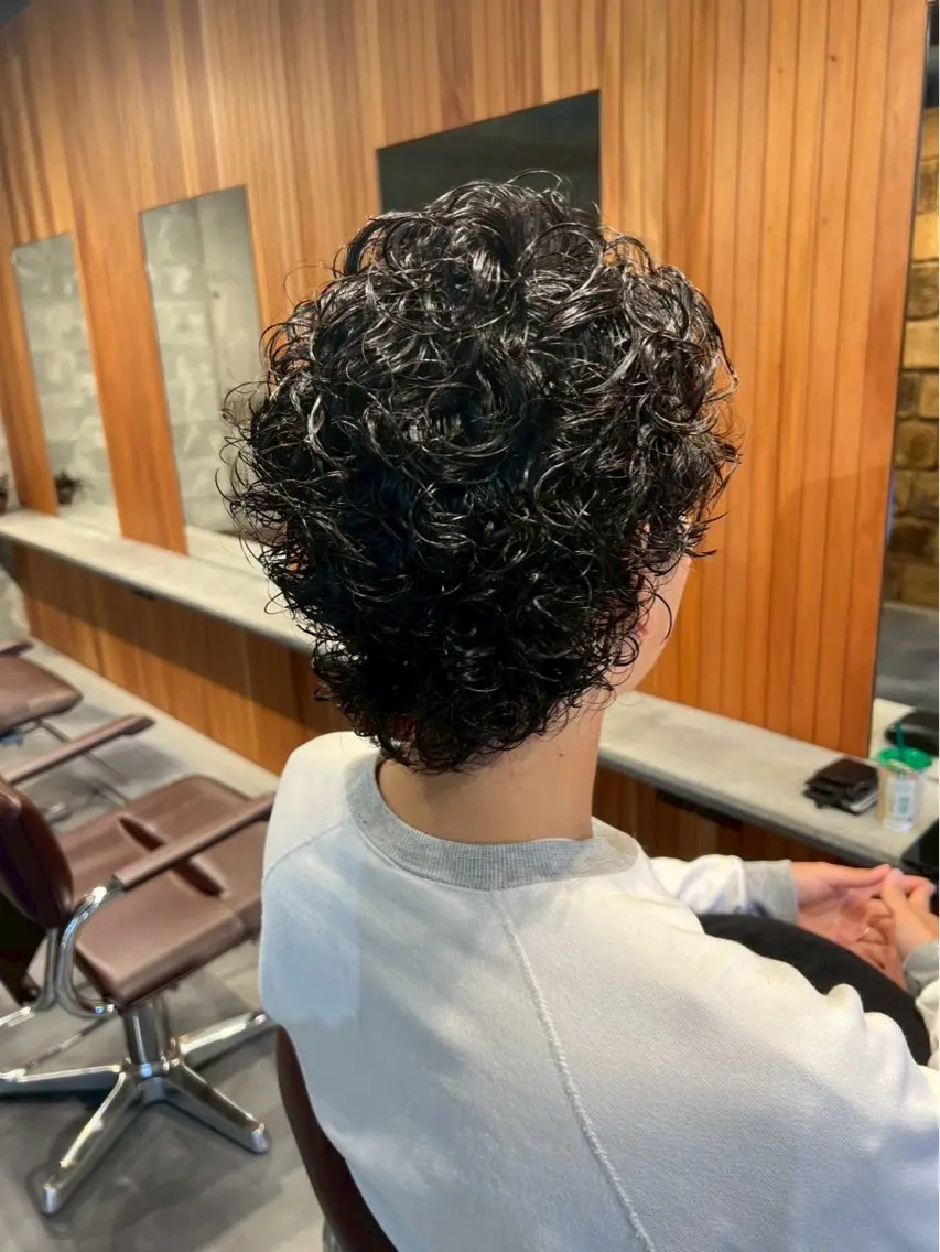 パーマ メンズ 矢川 晄士朗のヘアスタイル