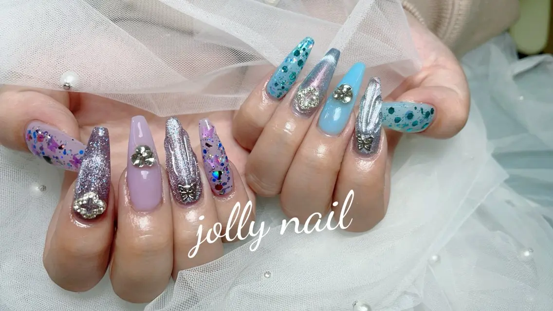 ネイル ハンドネイル Meri💅ジェル& チップ長さだし専門のネイルデザイン