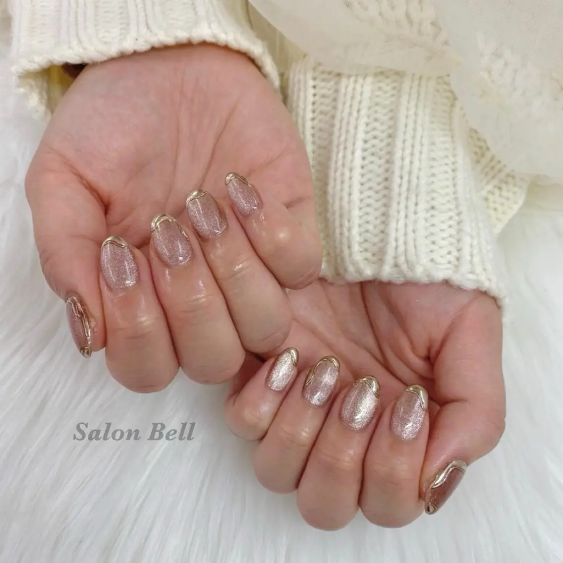 ネイル マグネットネイル ミラーネイル ハンドネイル totalsalon Bellのマツエク・マツパデザイン