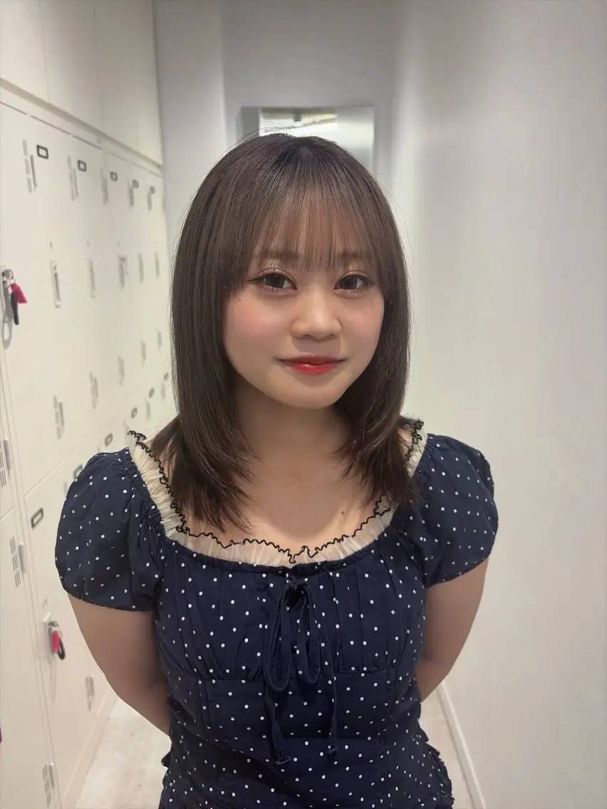 ミディアム ヘアカラー 青木 瑠香のヘアスタイル