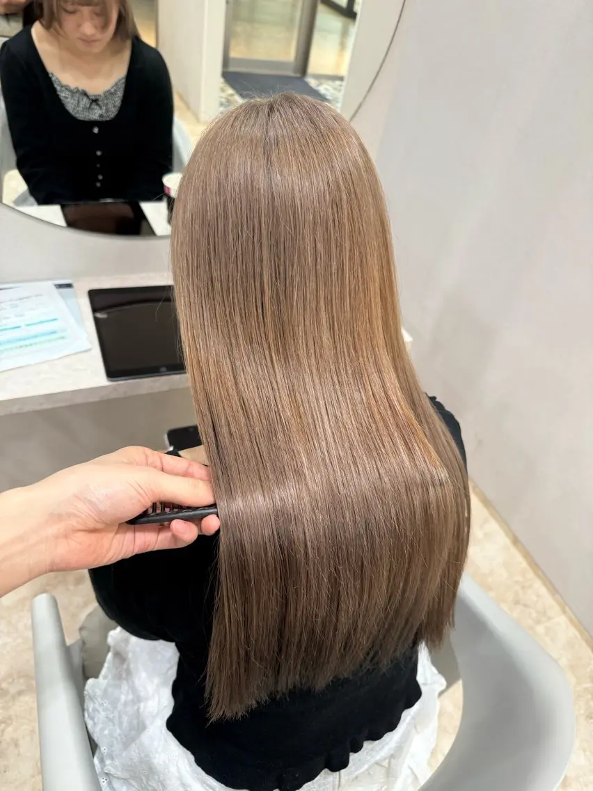 ロング カラー カット ヘアカラー トリートメント 水野 亨祐のヘアスタイル