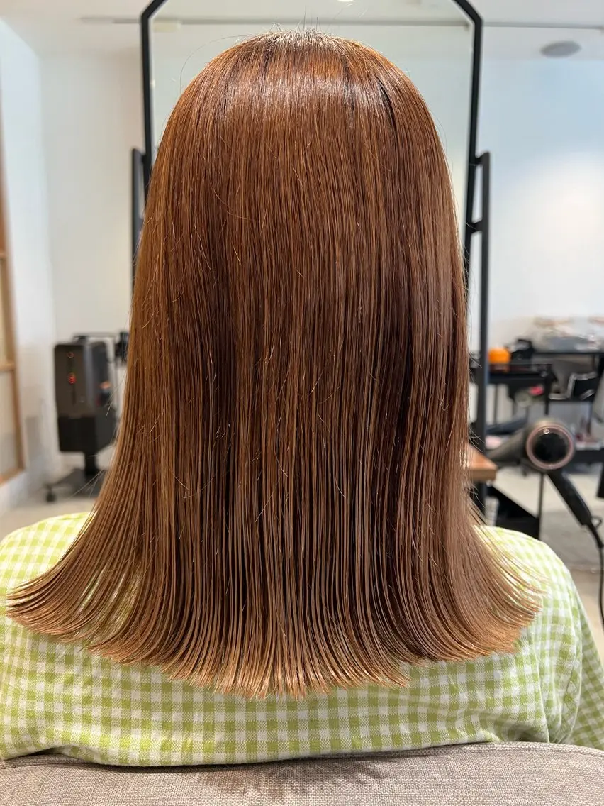 セミロング 🪽ラベンダーカラー 暗髪透明感🪽レイナのヘアスタイル