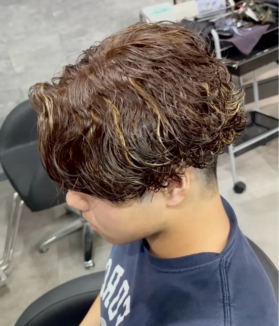 ショート パーマ メンズ カット パーマ 石田 大成のヘアスタイル