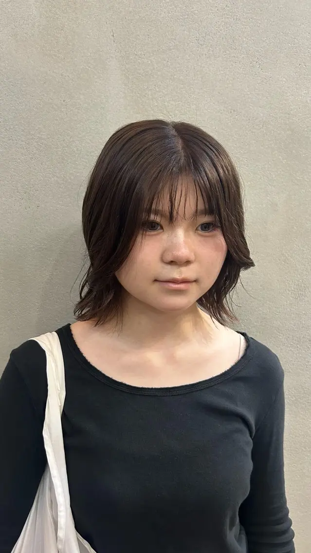カラー ブラウンカラー ココアブラウン MIYUU心優/ カットモデル様募集中のヘアスタイル