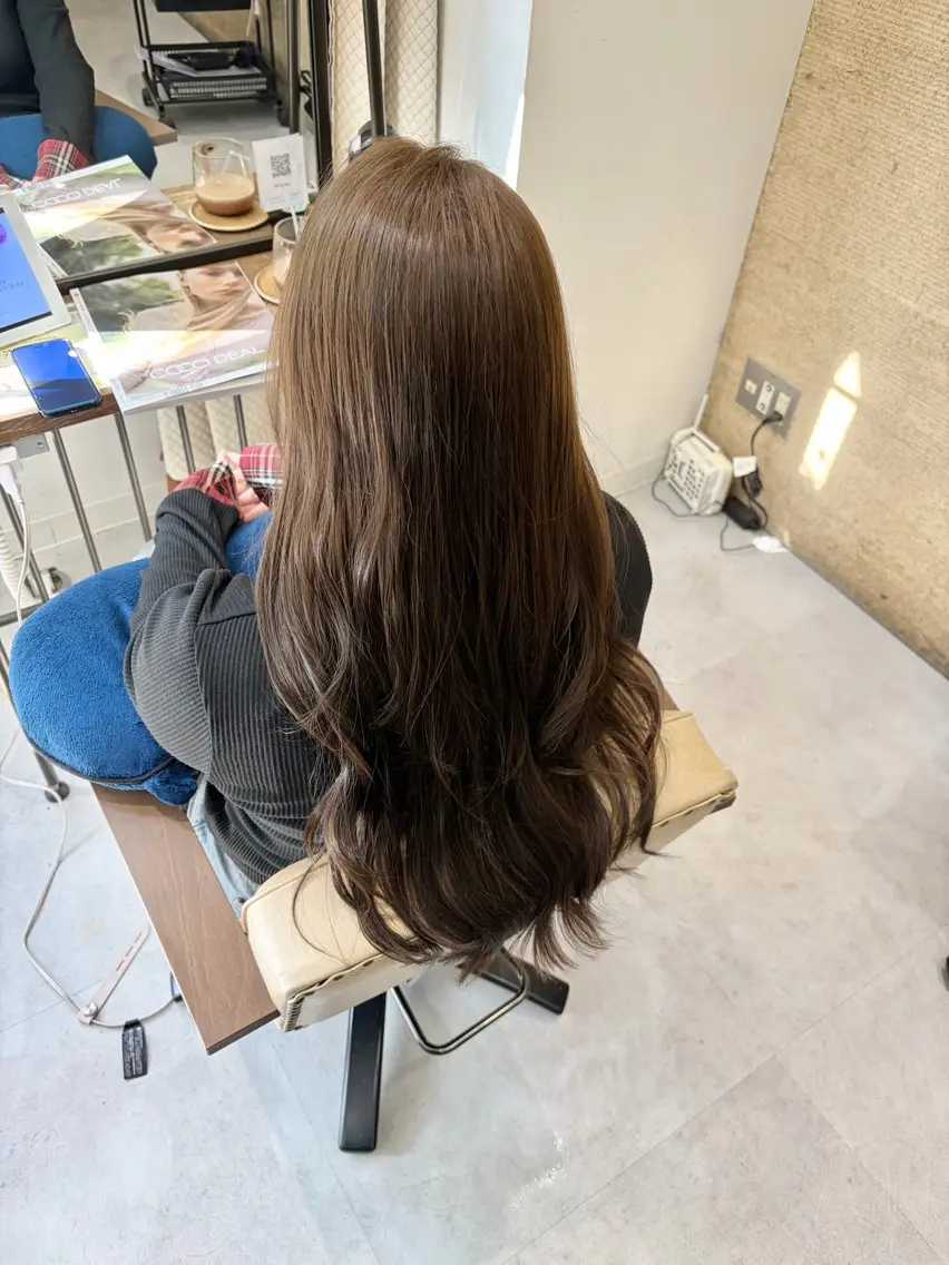 ロング カラー ブリーチなしwカラー /艶カラー/oukaのヘアスタイル
