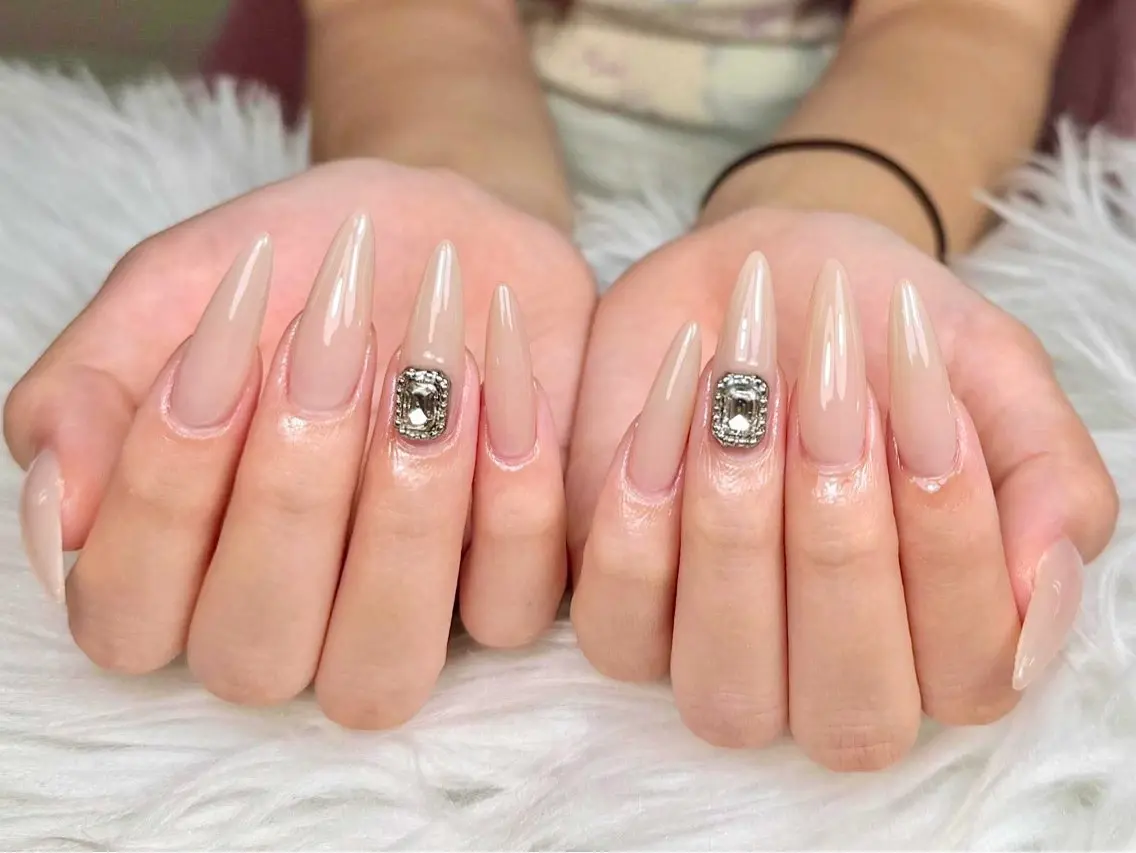 ネイル ジェルネイル ハードジェル 持ち込み スカルプネイル ストーンネイル ハンドネイル Yuki nail salon anのネイルデザイン