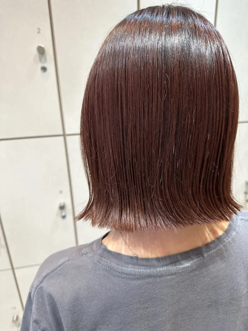 ミディアム カット ヘアカラー トリートメント 美髪矯正/渡辺 りんのヘアスタイル