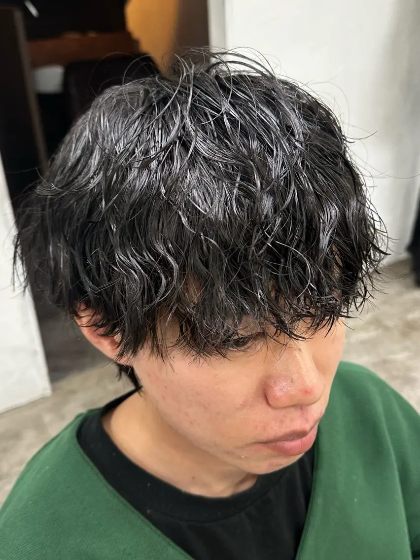 🌟似合わせ✨💙ツイストスパイラルパーマ＋メンズカット💙18810→14960円の写真