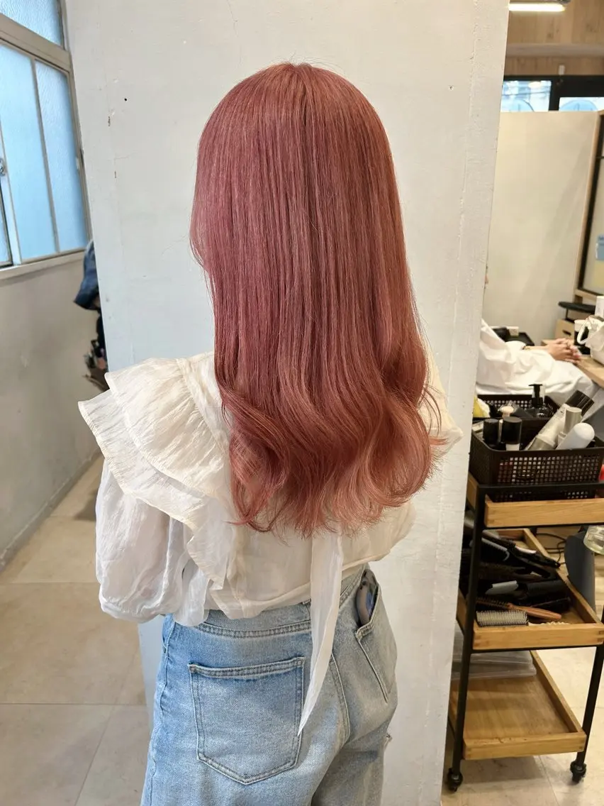 セミロング カット ヘアカラー ゆうき あすかのヘアスタイル