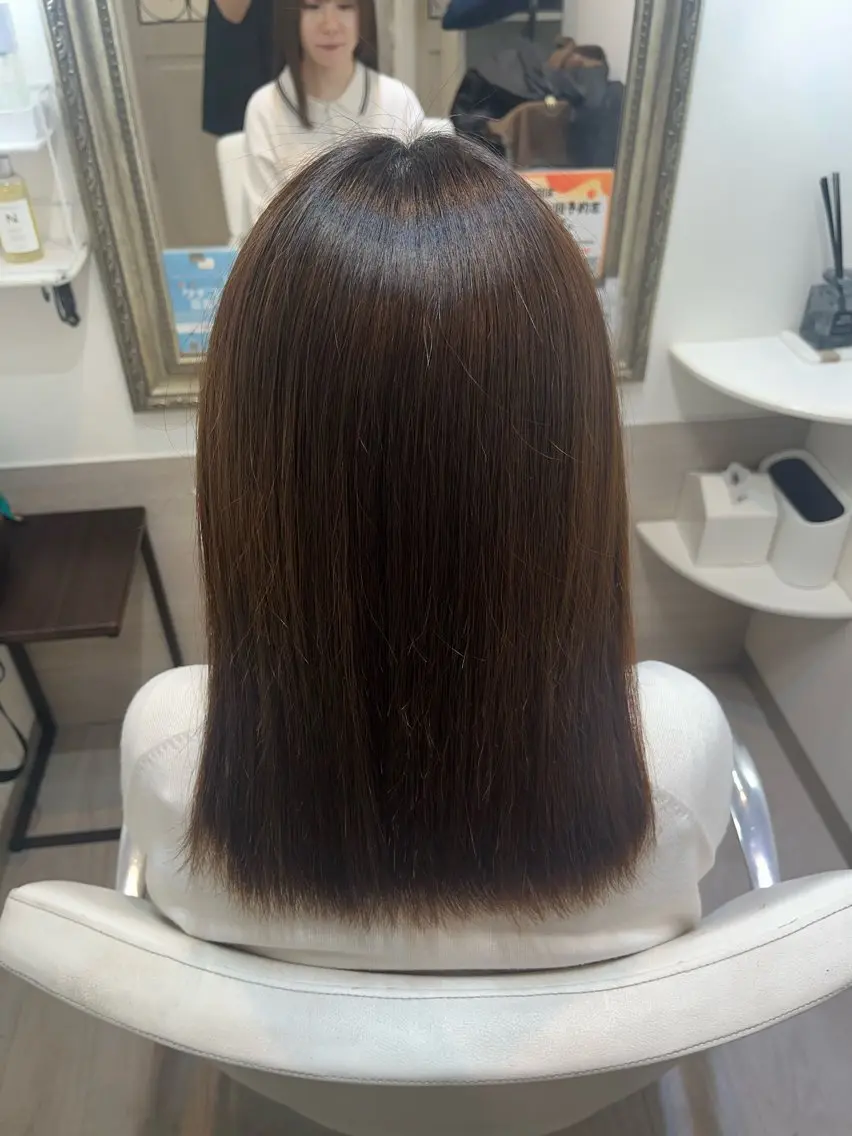 ミディアム 縮毛矯正 トリートメント 🎀 ヘアセット 縮毛矯正/ハルナ🎀のヘアスタイル