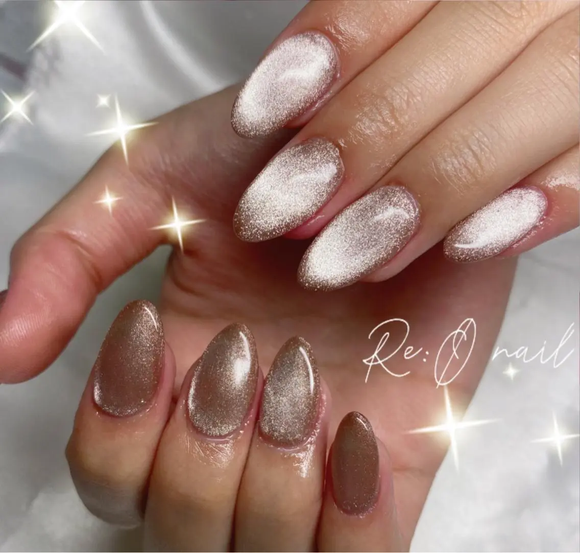 ネイル マグネットネイル ハンドネイル Re:Ø nail 🩵TSUJIのネイルデザイン