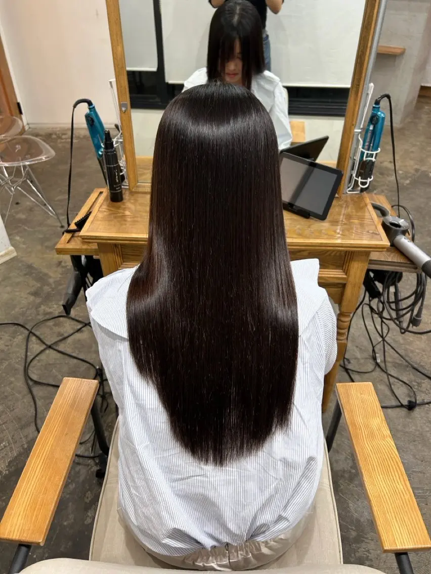 ロング 縮毛矯正 縮毛矯正 大阪梅田/ サキトのヘアスタイル