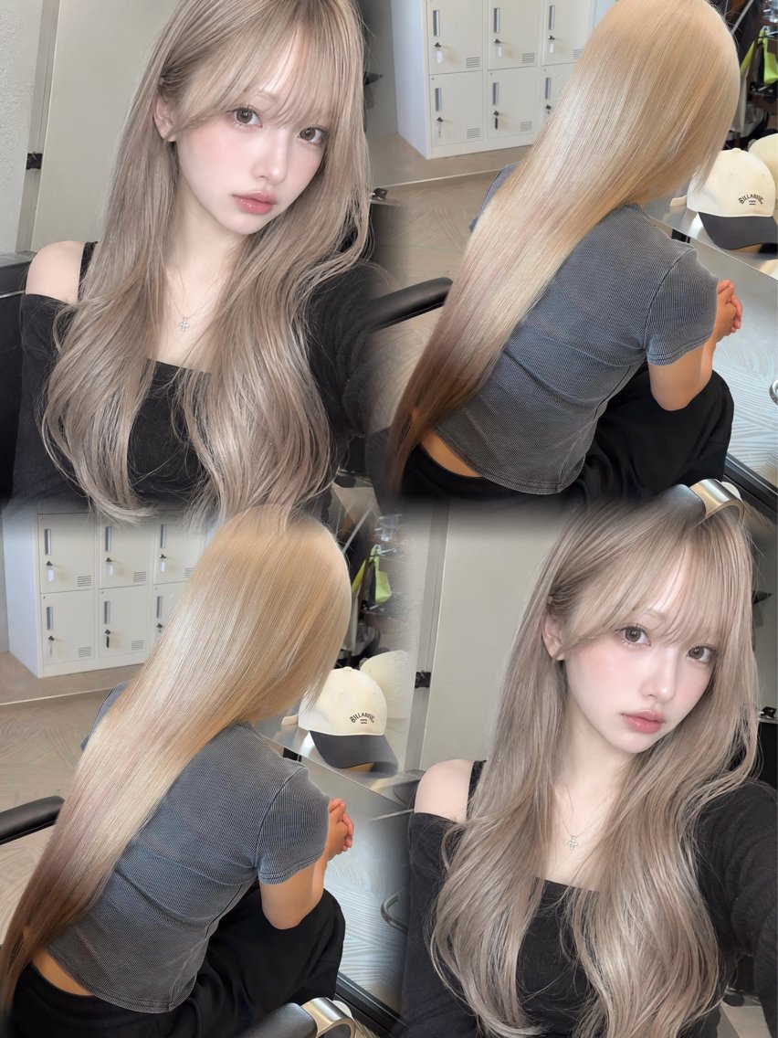 カラー 💖ブリーチ縮毛矯正 髪質改善💖ケンシンのヘアスタイル