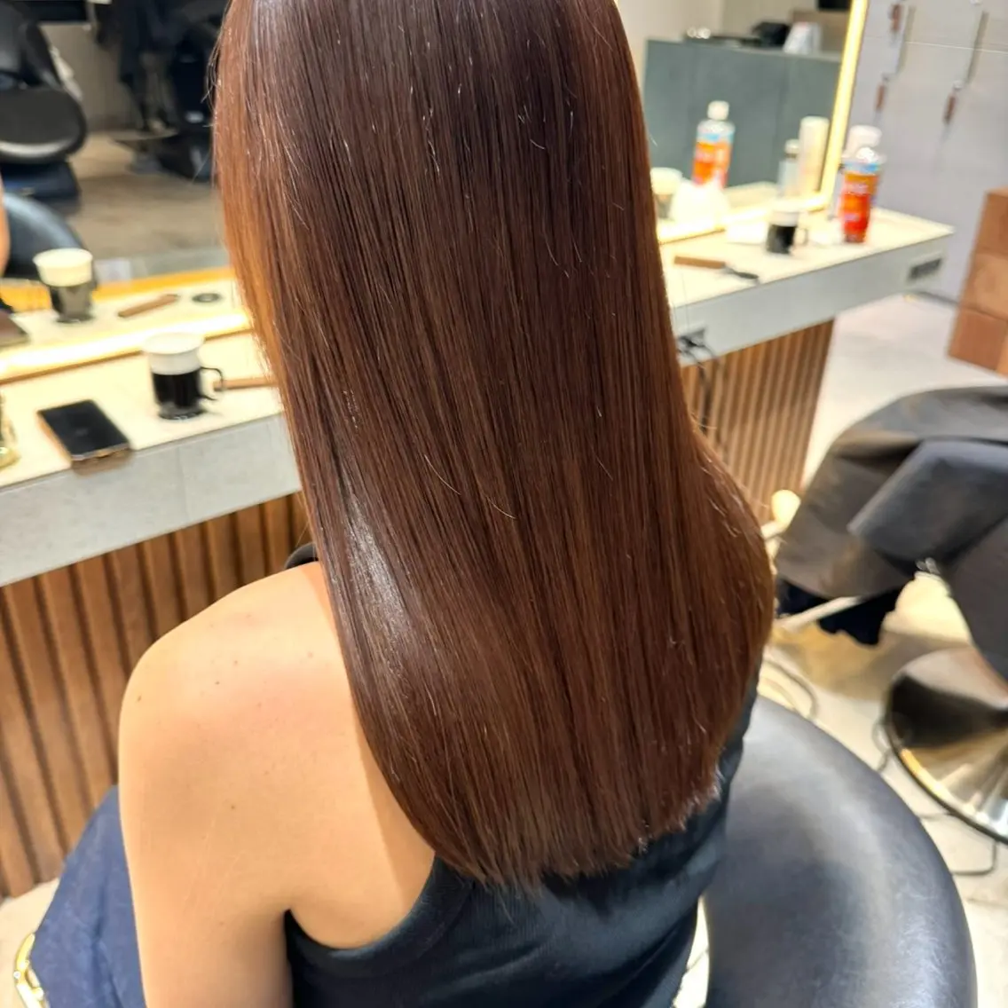 セミロング ヘアカラー トリートメント Lond Loire 門前仲町駅 徒歩3分のヘアスタイル