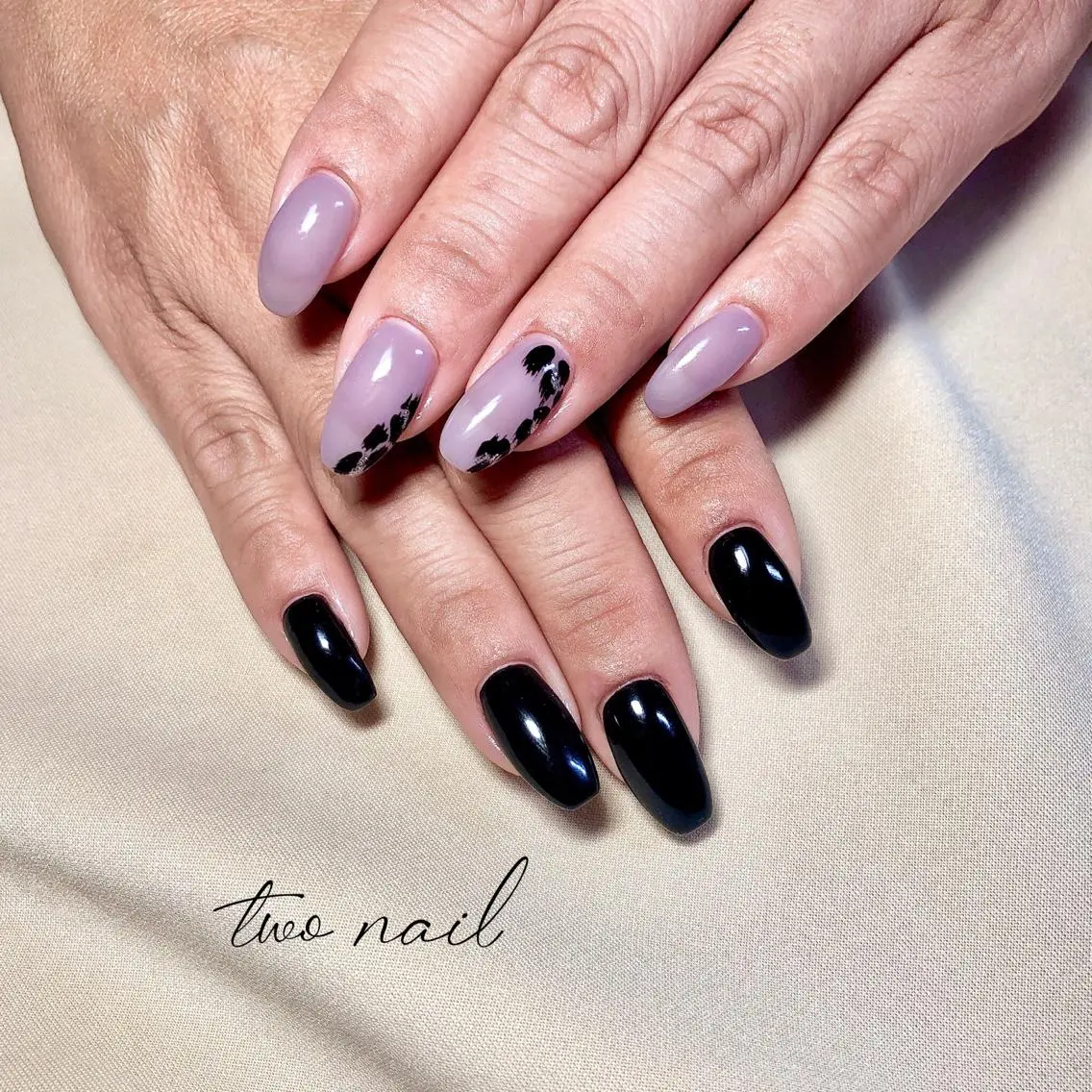 ネイル アートネイル フットネイル ハート ニュアンスネイル ホワイト two nailのネイルデザイン