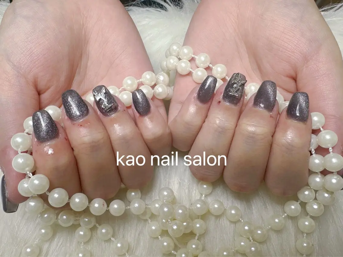 ネイル ハンドネイル kao nail マグネット/長さだしのネイルデザイン