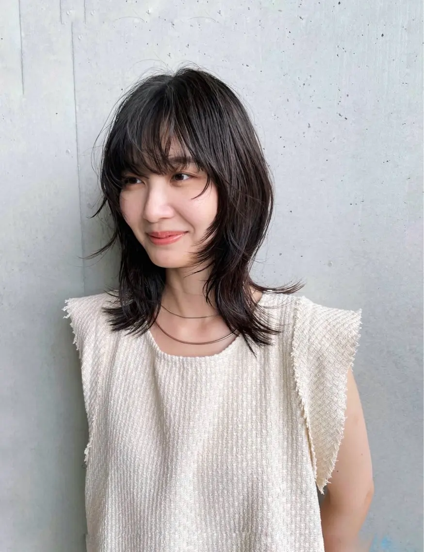 ミディアム カット ヘアカラー トリートメント 小野 龍樹のヘアスタイル