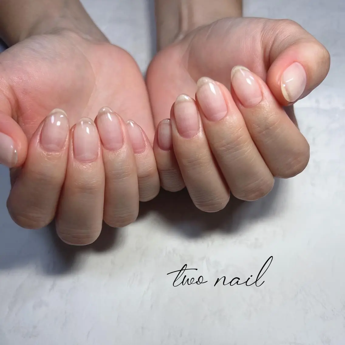 ネイル アートネイル フットネイル ハート ニュアンスネイル ホワイト ハンドネイル two nailのネイルデザイン