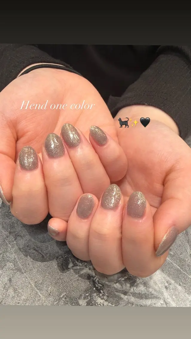 ネイル ラメ(グリッター) ワンカラーネイル ungu  Ami 🎀✨️のネイルデザイン