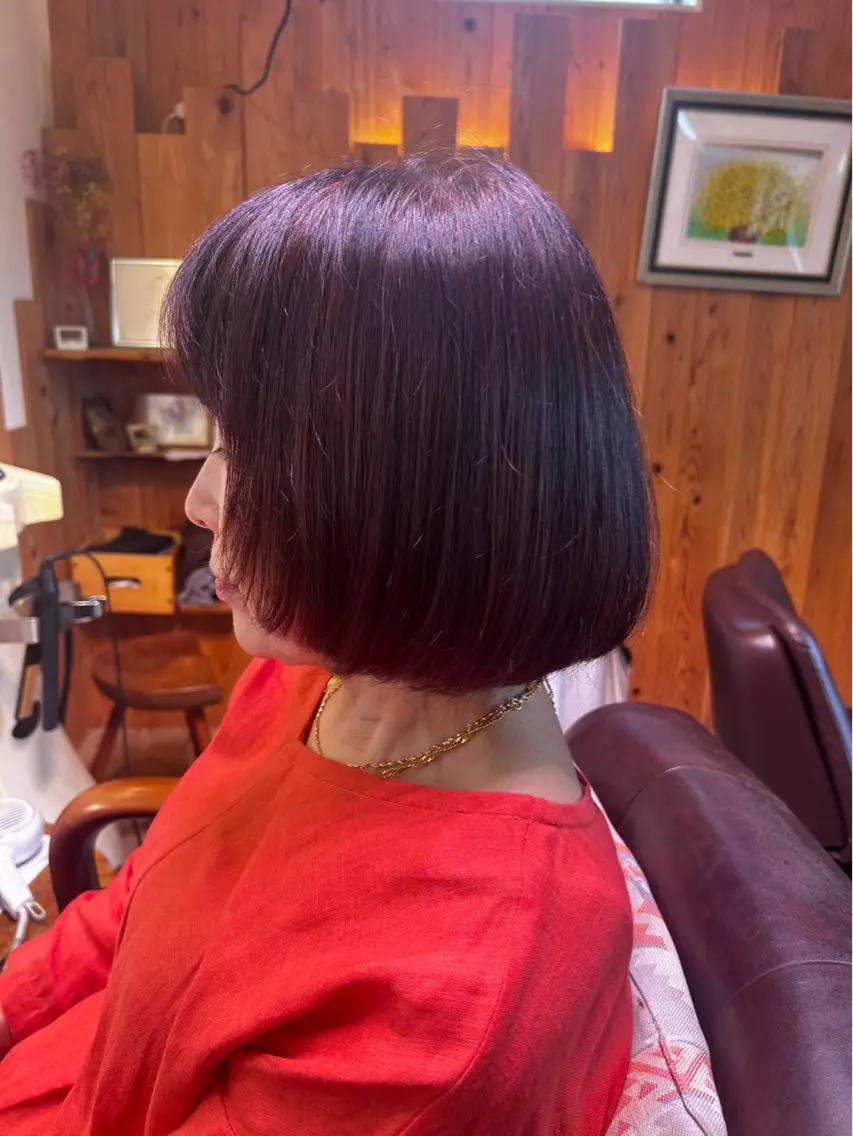 ミディアム カラー 若松 絵美のヘアスタイル