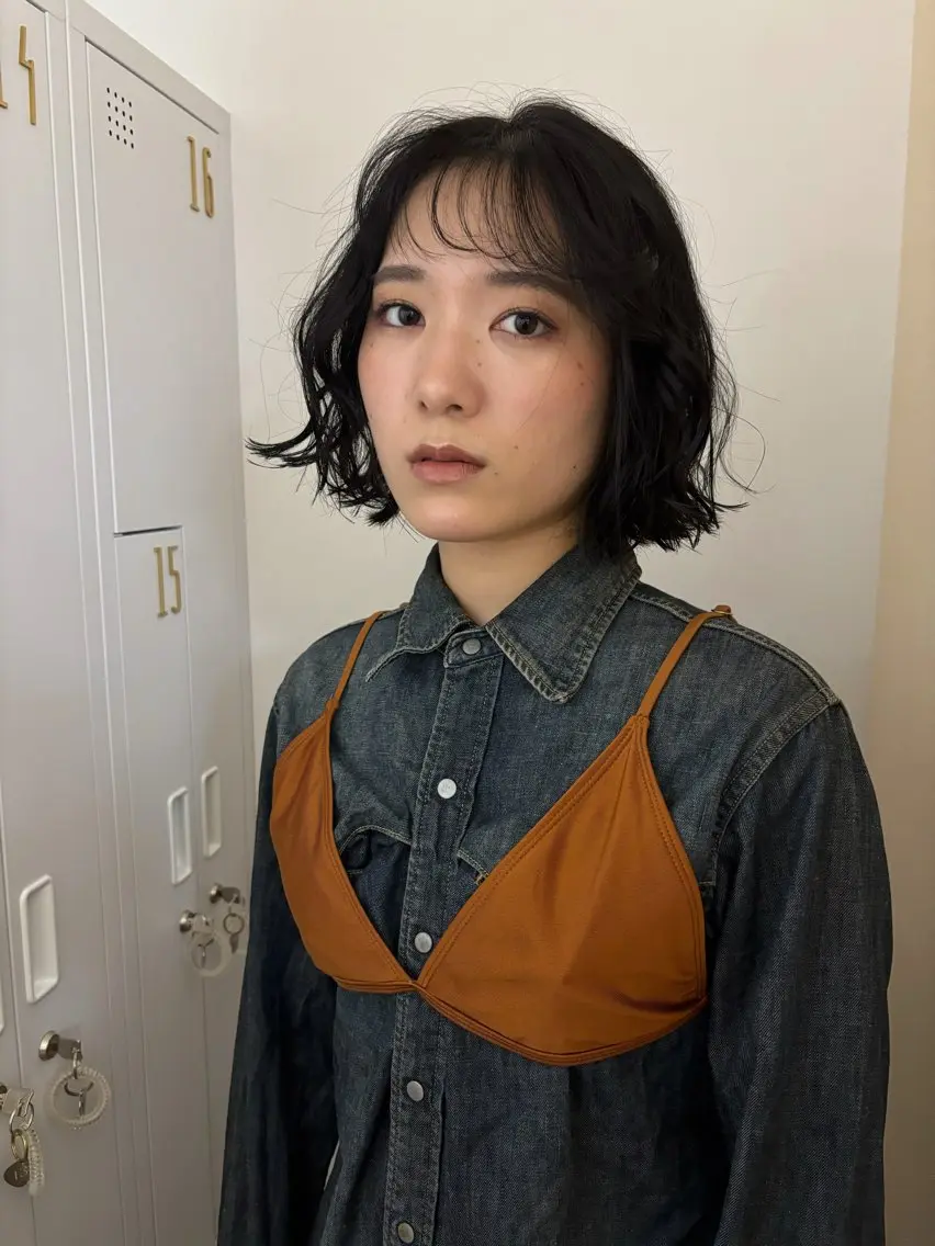 ショート パーマ ブリーチなしカラー/ ボブ//おとは🌱のヘアスタイル