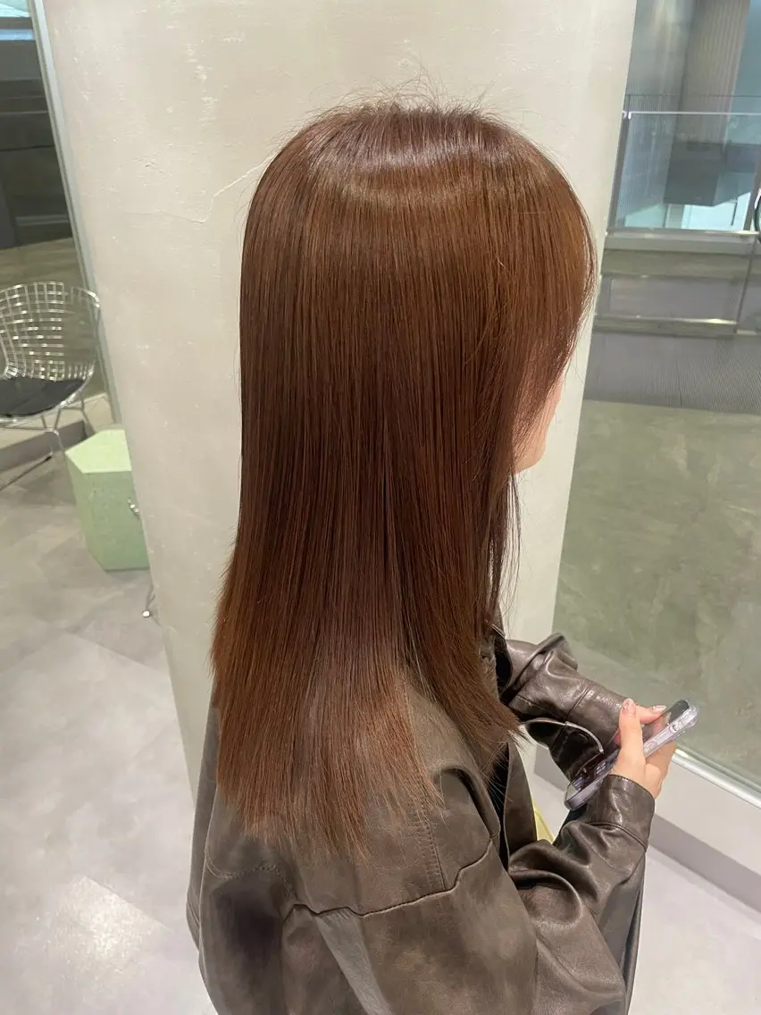 セミロング ヘアカラー 佐藤彩野/艶カラー /透明感カラー🥣のヘアスタイル