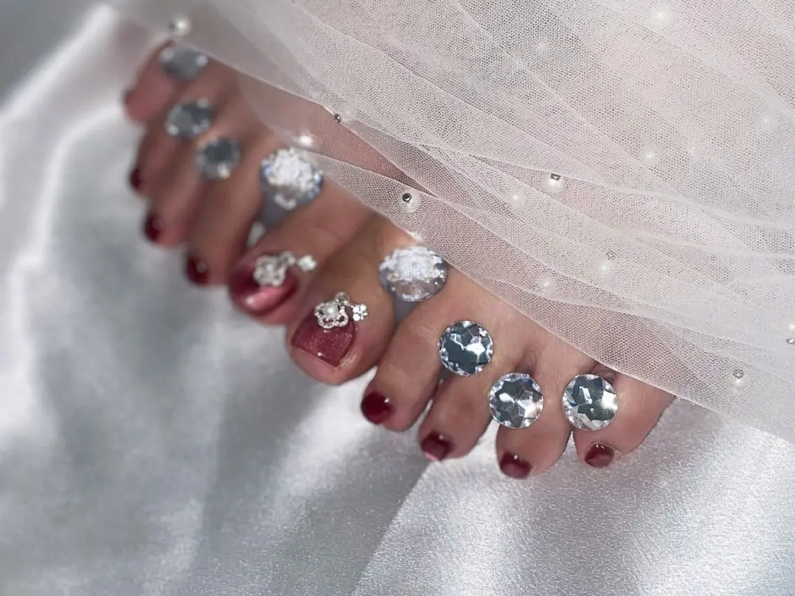 ネイル マグネットネイル フットネイル Nail salon Noirのネイルデザイン