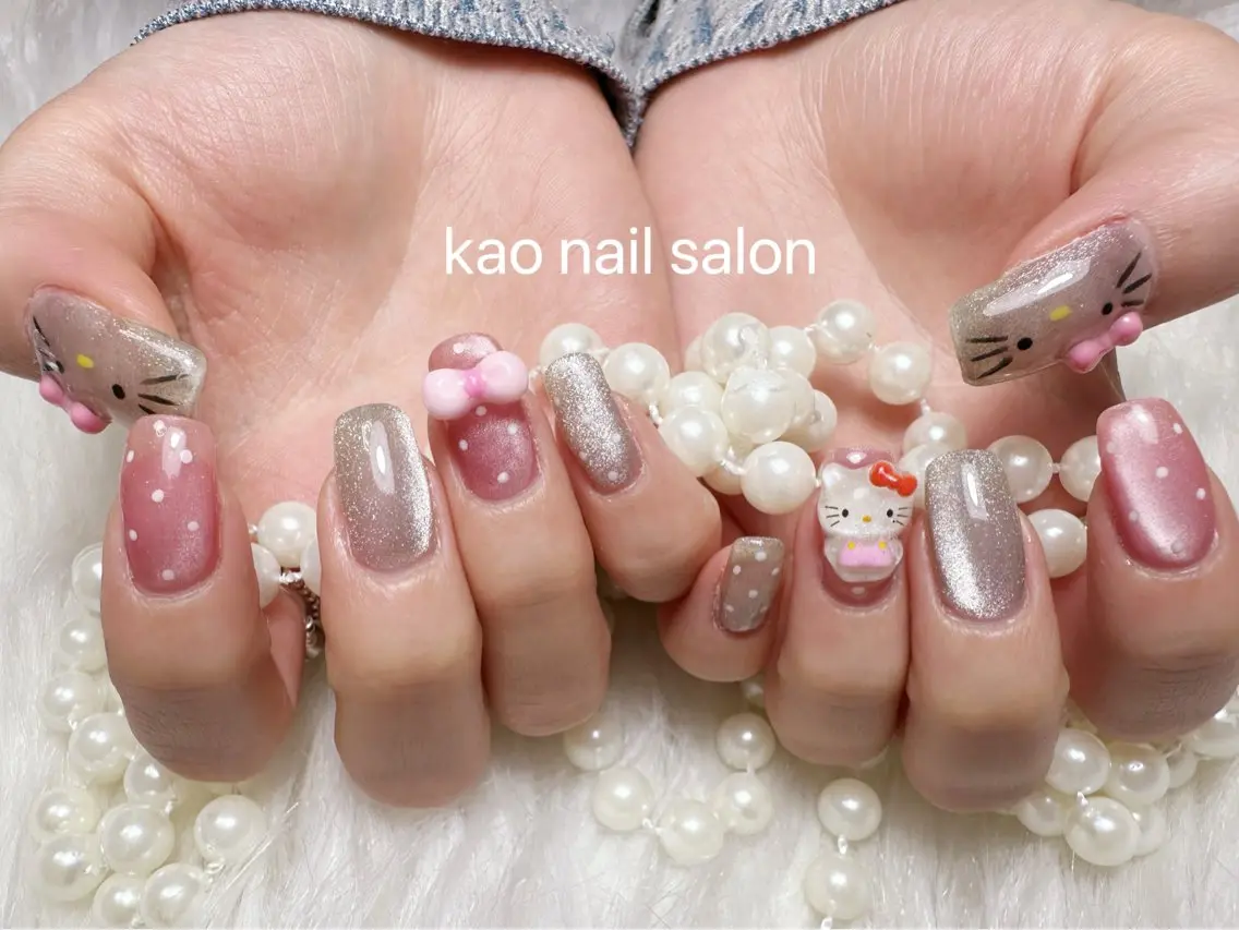 ネイル ハンドネイル kao nail マグネット/長さだしのネイルデザイン