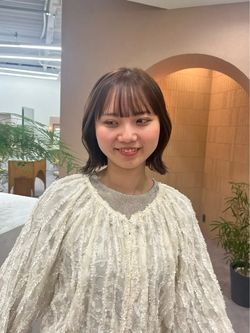 ショート ボブ 透明感カラー🌼 沙奈のヘアスタイル