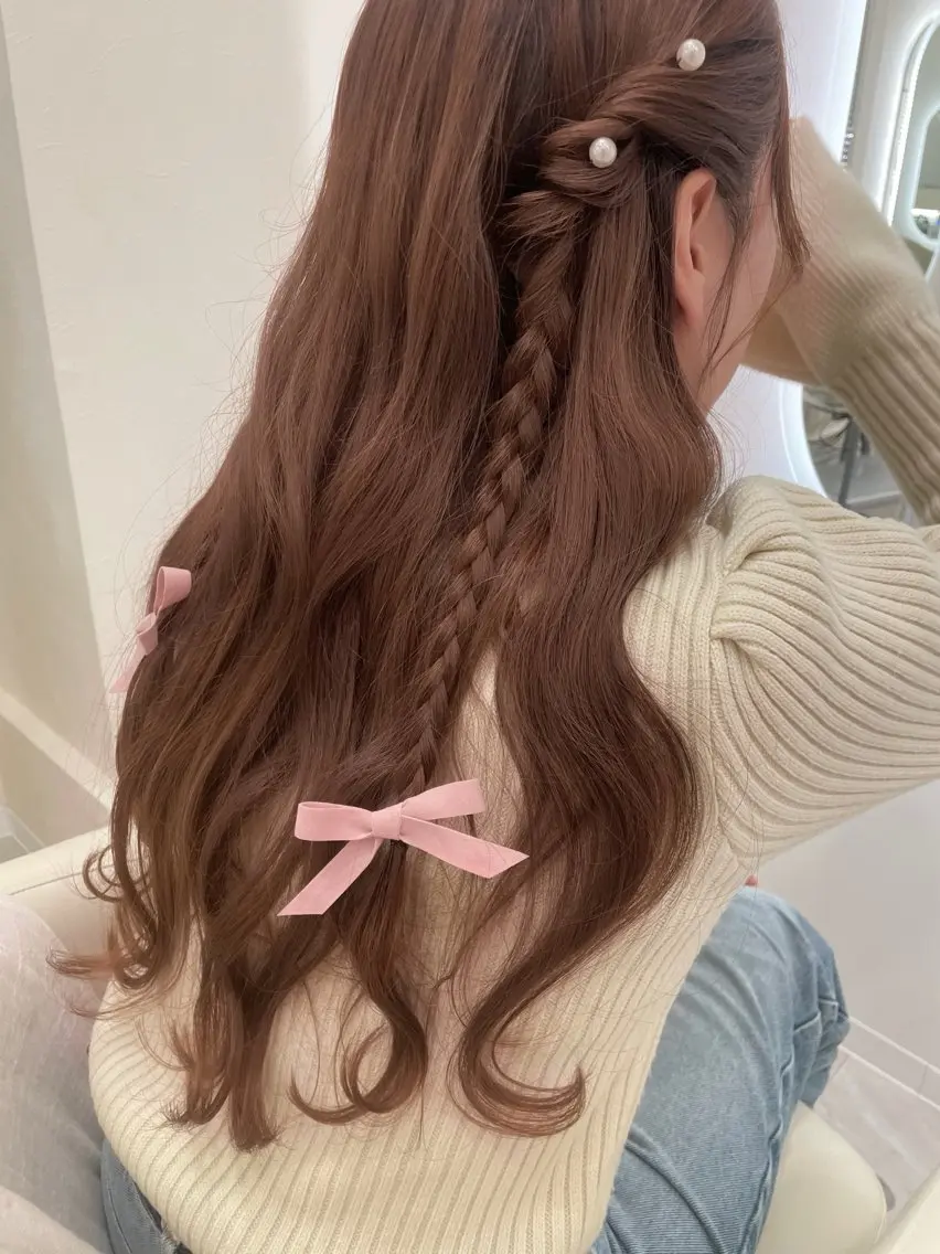 ロング ヘアアレンジ ヘアメイク new meのヘアスタイル