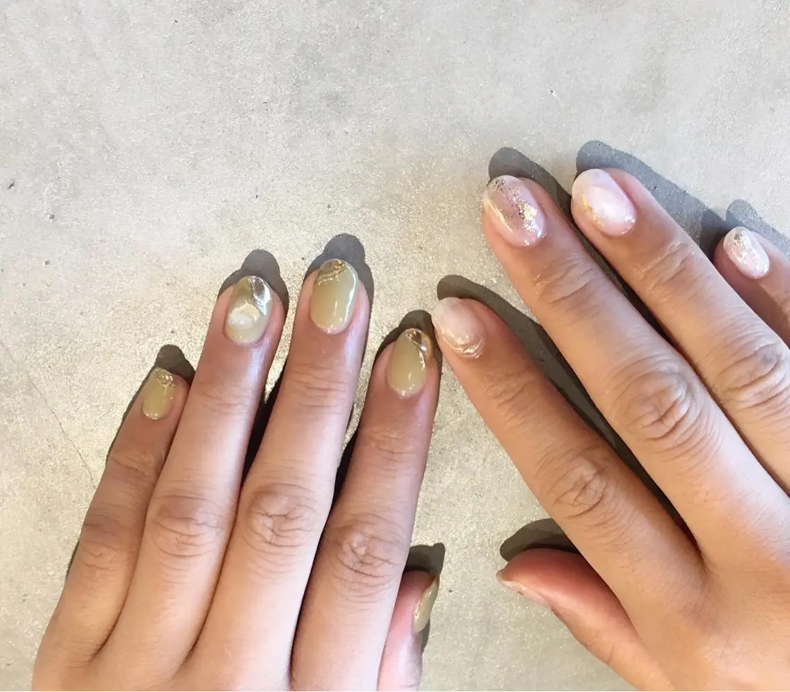 ネイル アートネイル 長さ出し ジェルネイル マットネイル ミラーネイル ハンドネイル nail salon Soeurのネイルデザイン