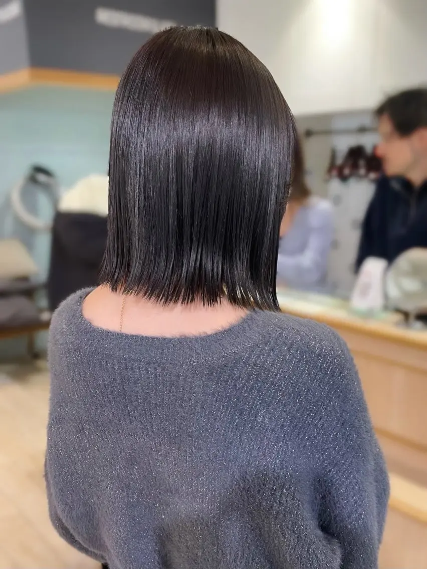 ショート パーマ ボブ ストレートパーマ カット 縮毛矯正 🍬kanami 🍬ボブ/暖色カラーのヘアスタイル