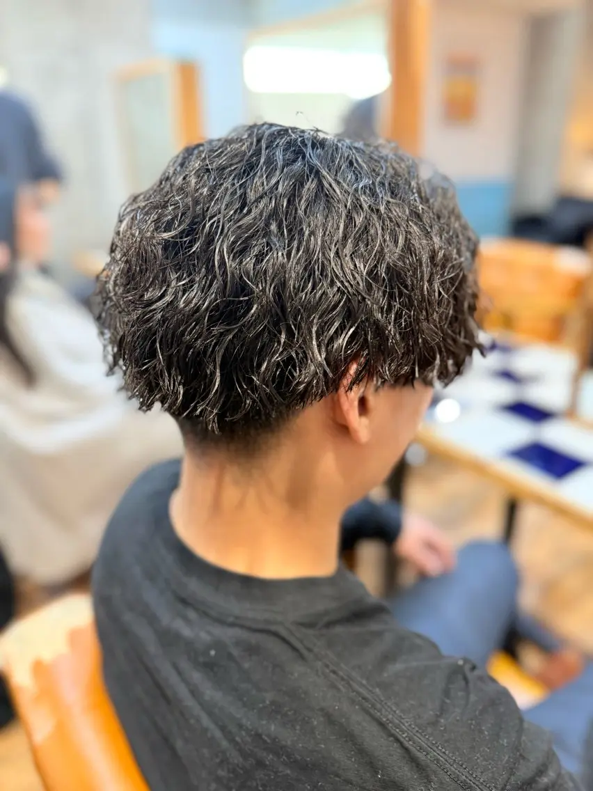 ショート パーマ ヘアアレンジ メンズ パーマ レイヤー/髪質改善/ /北 啓吾のヘアスタイル
