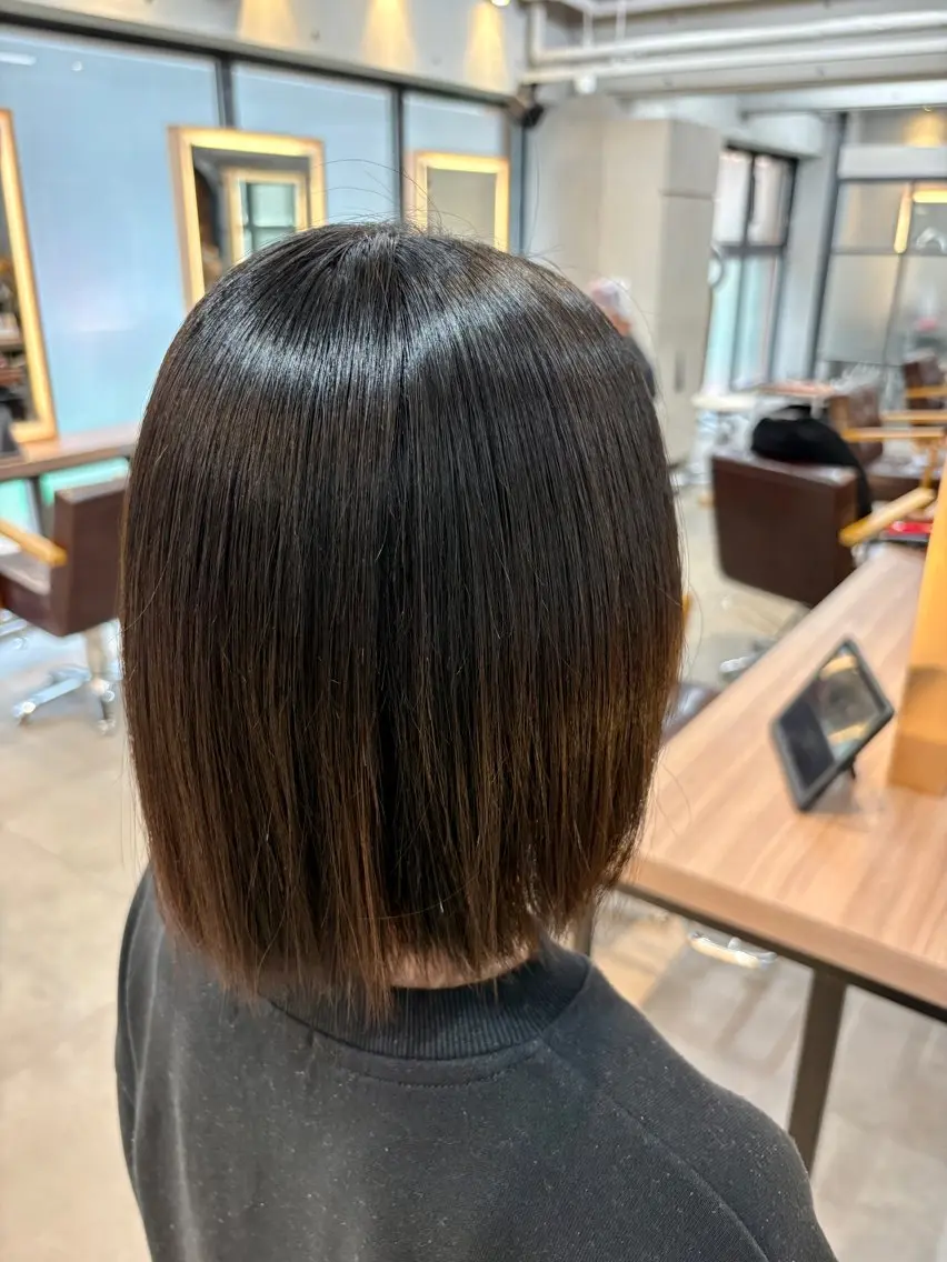 ショート ボブ 縮毛矯正 カット 縮毛矯正 💎艶髪／美髪特化 世麗💎のヘアスタイル
