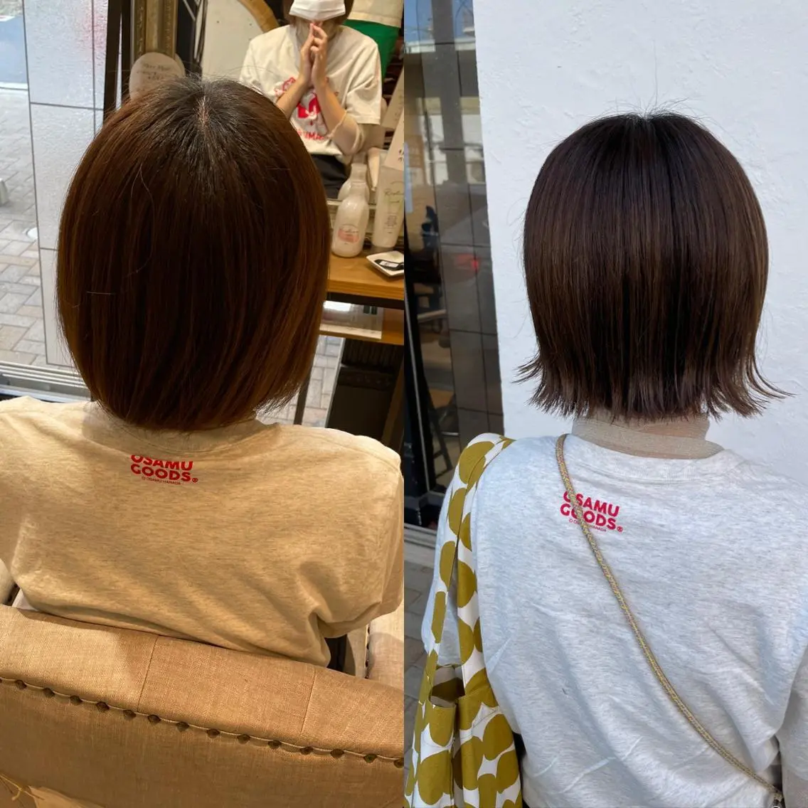 ショート アッシュ アッシュブラウン ボブ 亀川蓮 Agu hairのヘアスタイル