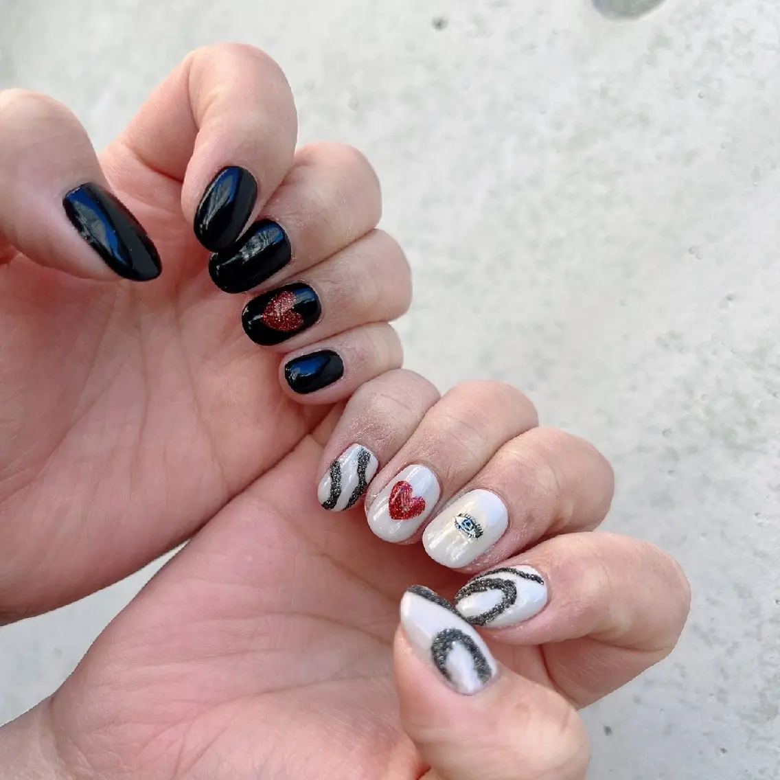 ネイル ハート 持ち込み ニュアンスネイル nail .のネイルデザイン