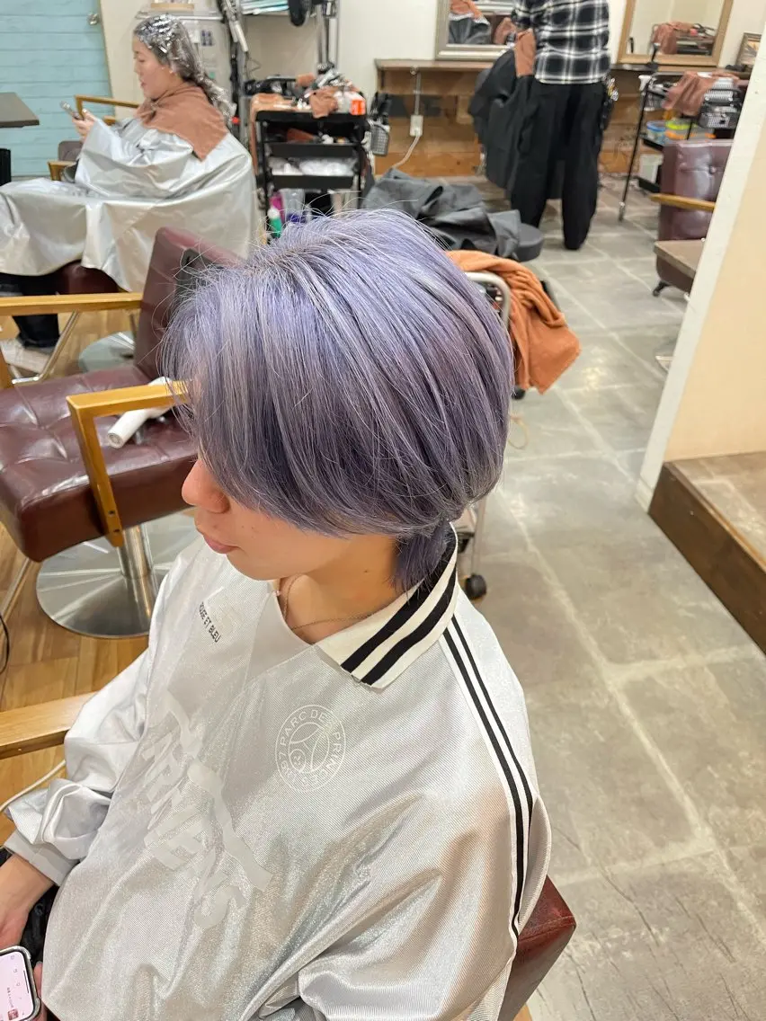 ショート カラー メンズ メンズブリーチ ブリーチ ケアブリーチ デザインカラー ダブルカラー カット ヘアカラー トリートメント ダブルカラー/ 髪質改善💎安藤のヘアスタイル