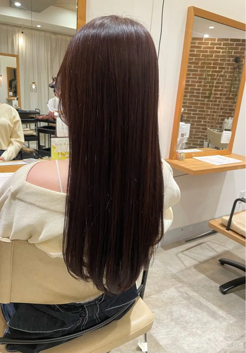 ロング カラー ラベンダーカラー 田中 ゆいかのヘアスタイル