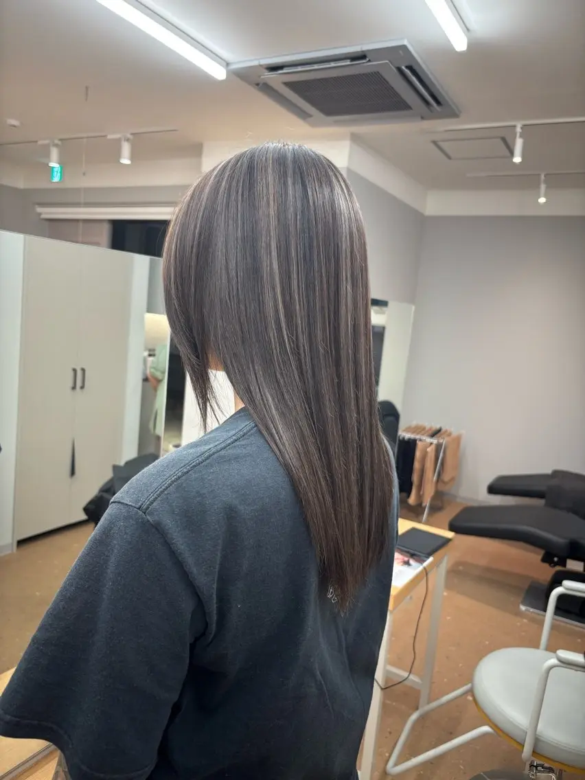 ロング カラー ハイライトカラー ハイライト 内藤 美幸のヘアスタイル
