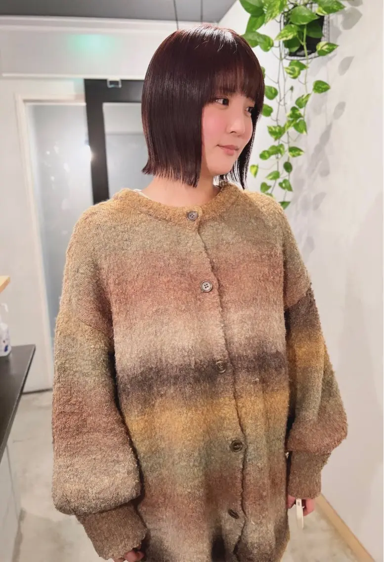 ミディアム カラー カット ヘアカラー ノサカ ミワコのヘアスタイル