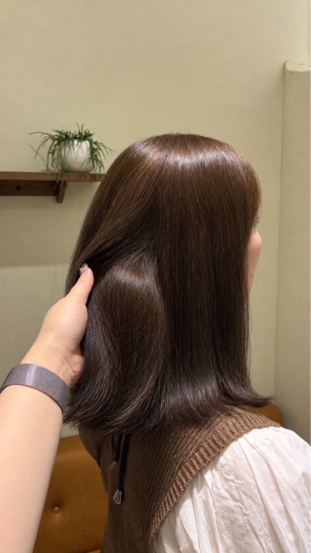 カラー オリーブカラー ヘアカラー kaoruko 🐈‍⬛のヘアスタイル