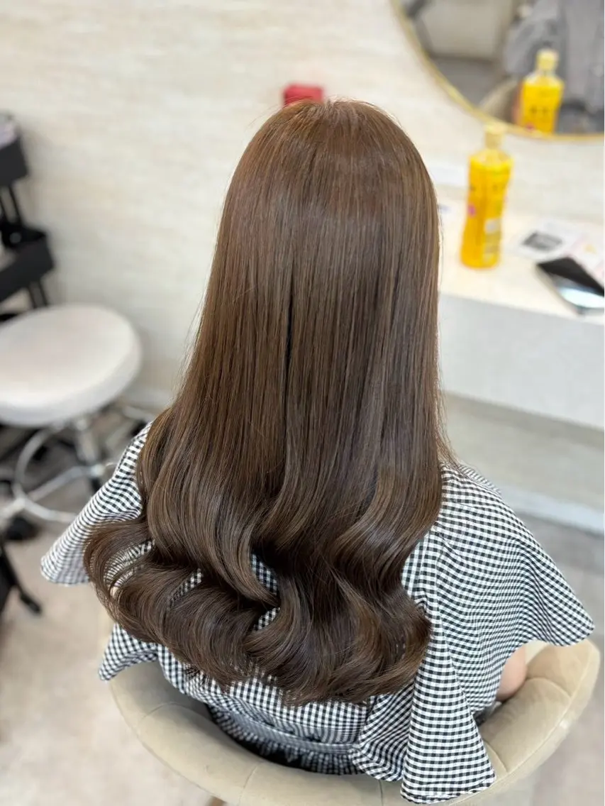 ロング カラー ヘアカラー トリートメント ゆうな🍒/熊谷/ ワンカラーのヘアスタイル