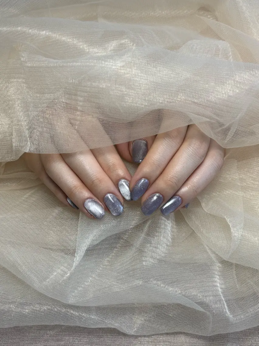 ネイル マグネットネイル パープル via. nailのネイルデザイン