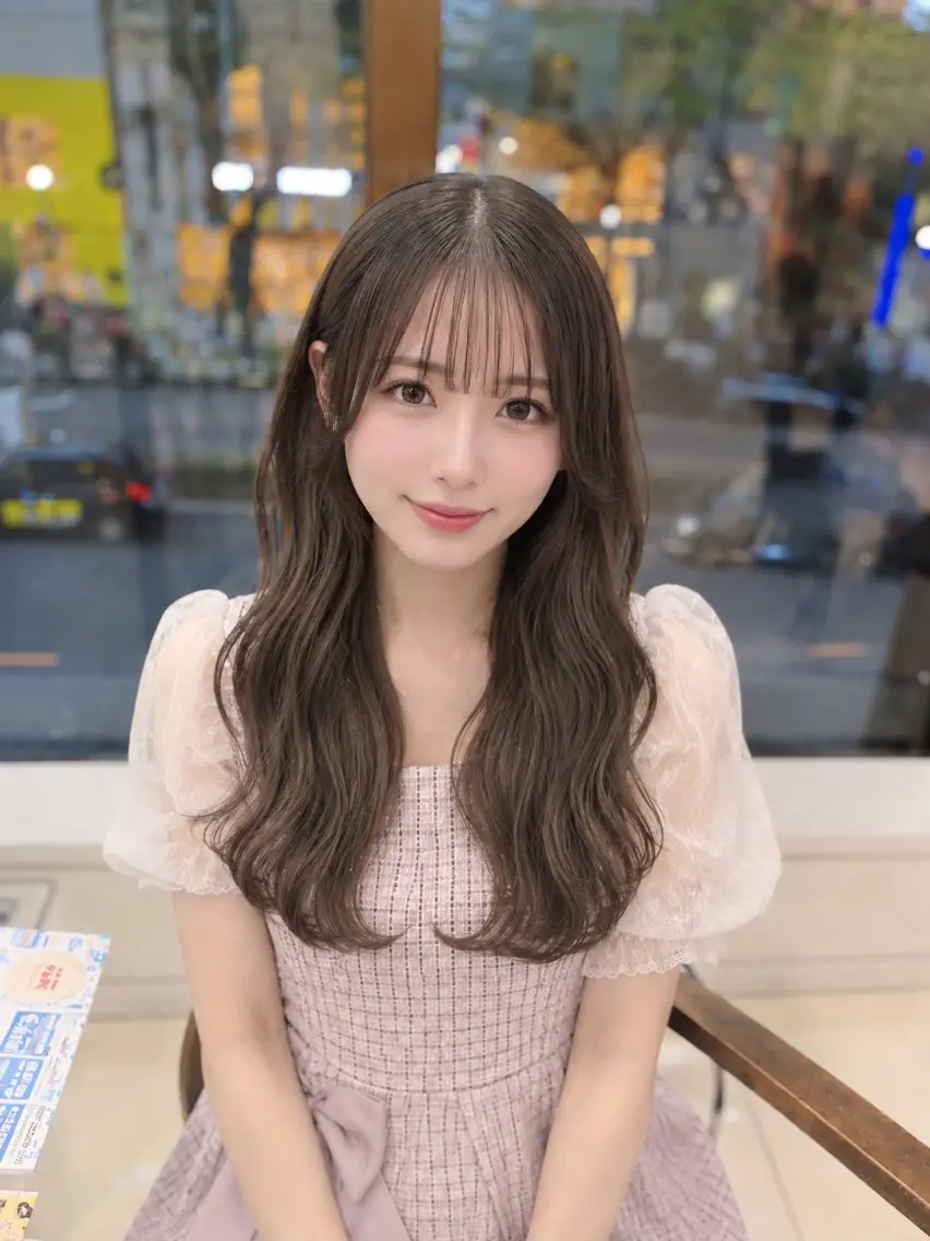 ロング ヘアカラー 巻ける🫧縮毛矯正 💞はな🎀のヘアスタイル
